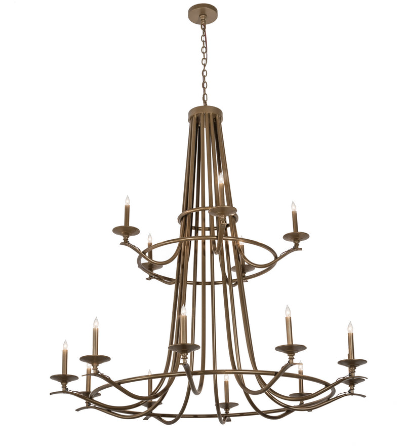 Meyda Tiffany 170379 15 Light Chandelier, Brown Metallic