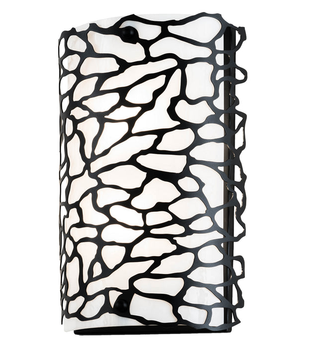 Meyda Tiffany 185851 Two Light Wall Sconce, Textured Black