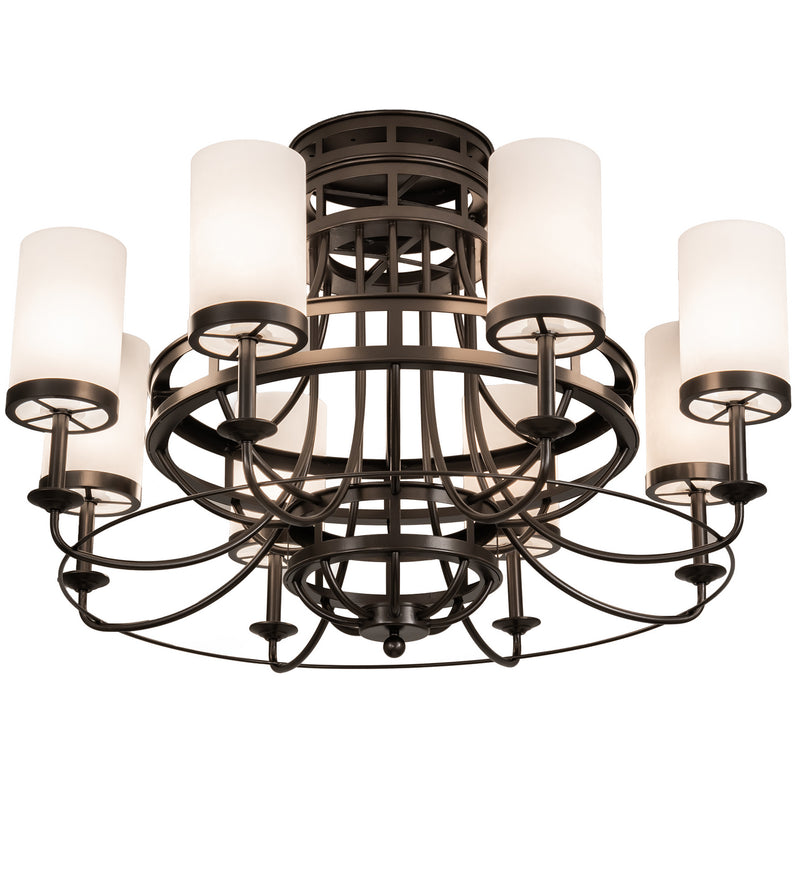 Meyda Tiffany 189538 Eight Light Chandelier, Ext Oil Rubbed Bronze