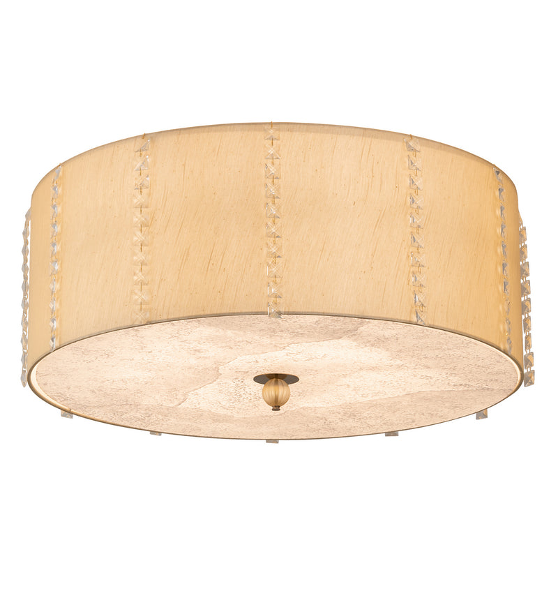 Meyda Tiffany 190168 LED Semi-Flushmount, Brass/White/Gold