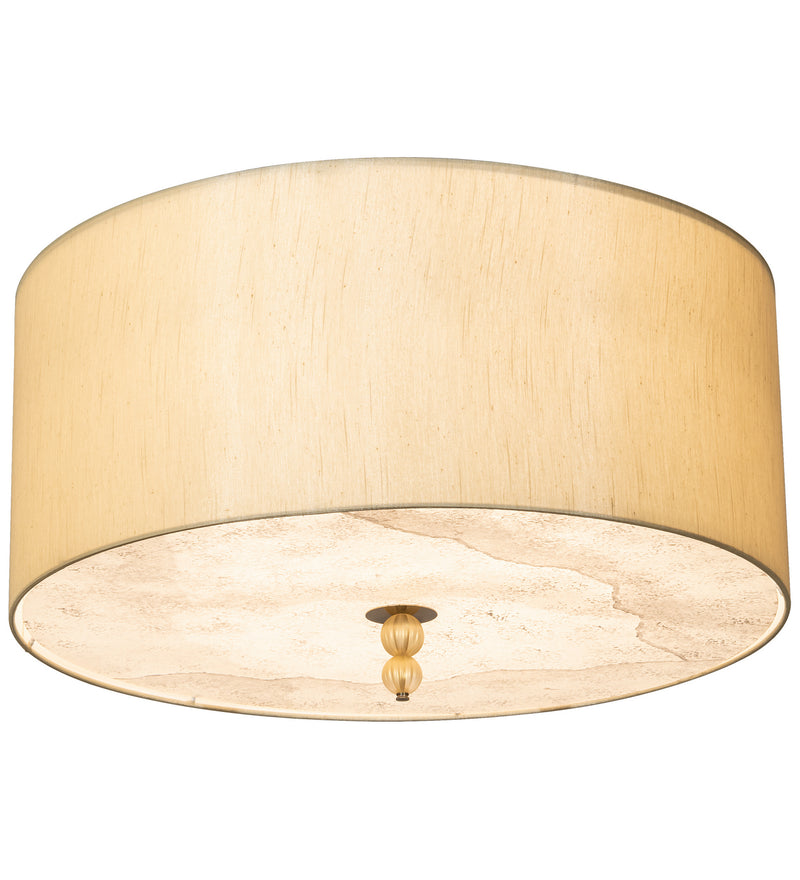 Meyda Tiffany 190705 LED Semi-Flushmount, Brass/White/Gold