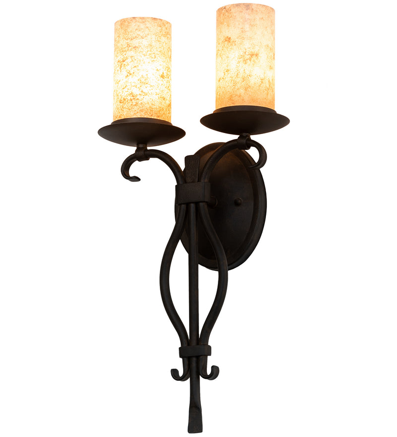Meyda Tiffany 191044 Three Light Wall Sconce, Chestnut
