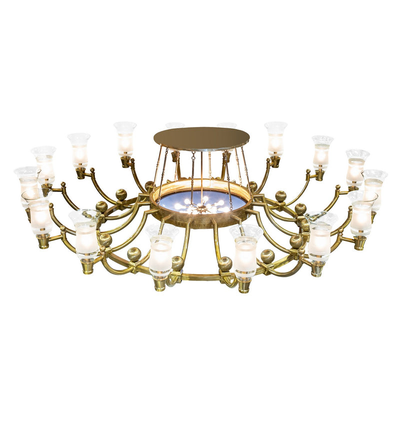 Meyda Tiffany 191799 32 Light Chandelier, Brass/Black Hills Gold