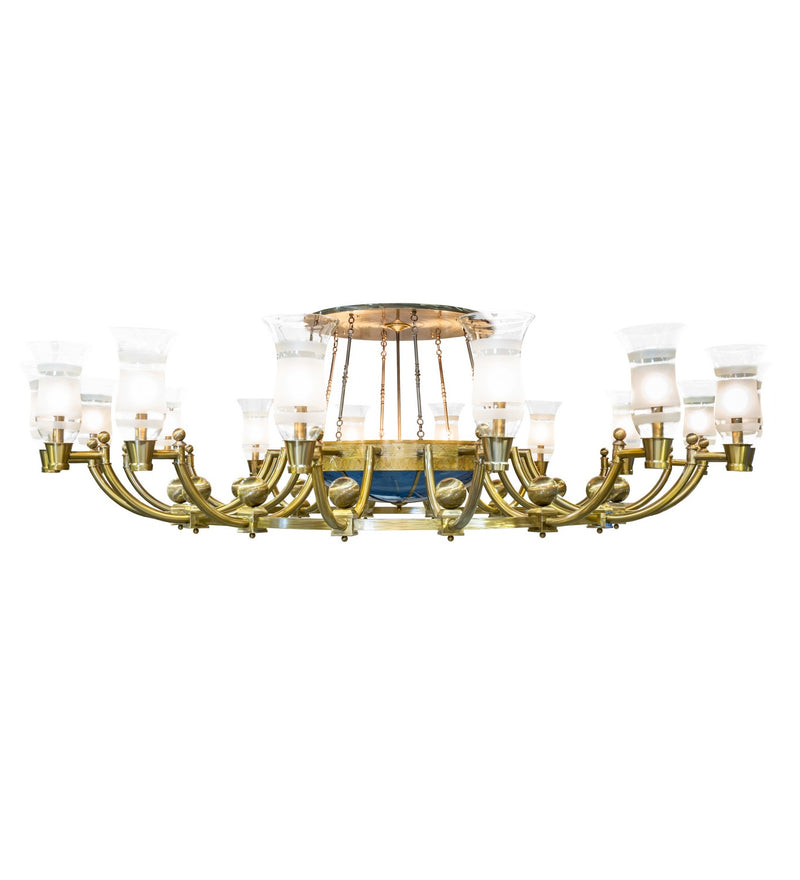 Meyda Tiffany 191799 32 Light Chandelier, Brass/Black Hills Gold