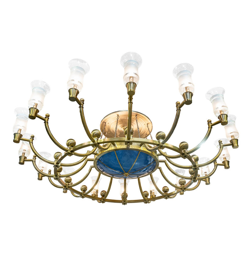 Meyda Tiffany 191799 32 Light Chandelier, Brass/Black Hills Gold