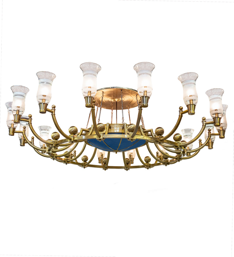 Meyda Tiffany 191799 32 Light Chandelier, Brass/Black Hills Gold