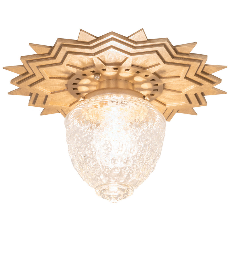 Meyda Tiffany 194037 One Light Flushmount, Champagne Metallic
