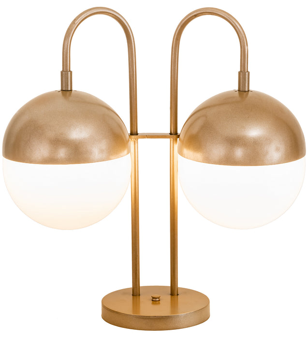 Meyda Tiffany 194888 Two Light Table Lamp, Champagne Metallic
