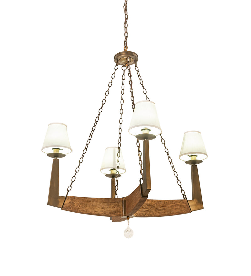Meyda Tiffany 195110 Four Light Chandelier, Antique Copper