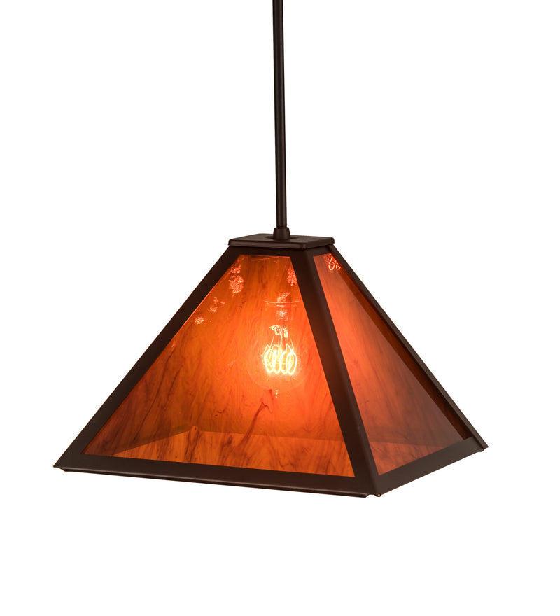 Meyda Tiffany 195195 One Light Pendant, Mahogany Bronze