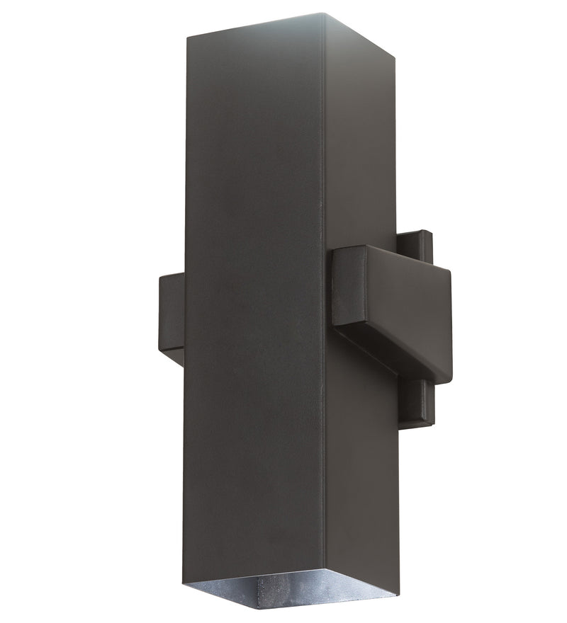 Meyda Tiffany 195603 Two Light Wall Sconce, Textured Black