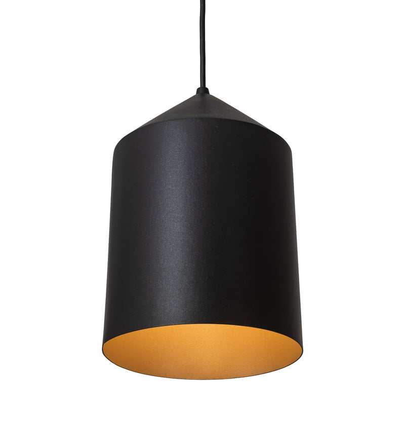 Meyda Tiffany 195606 LED Pendant, Textured Black/Champagne Metallic
