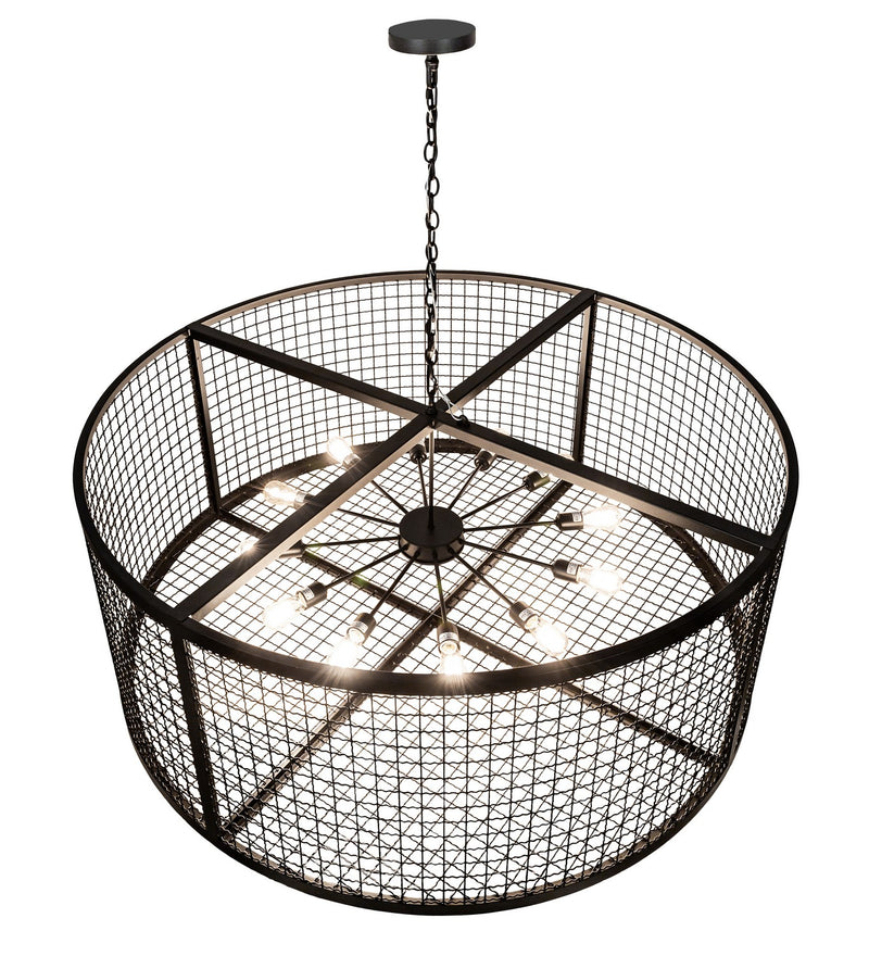 Meyda Tiffany 197674 12 Light Pendant, Textured Black