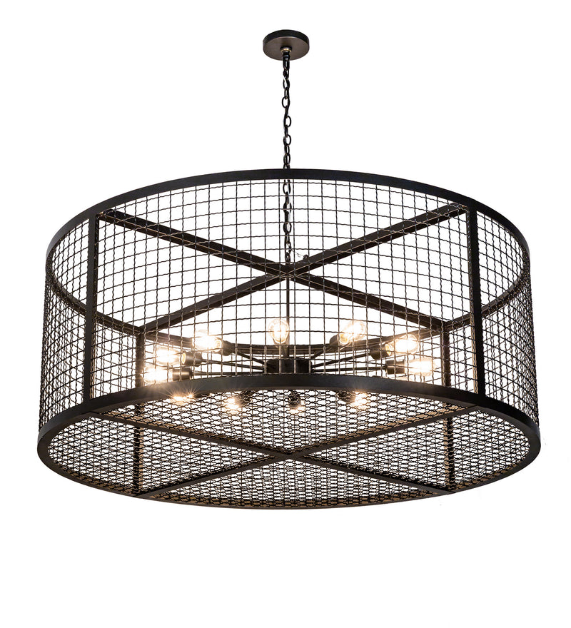 Meyda Tiffany 197674 12 Light Pendant, Textured Black