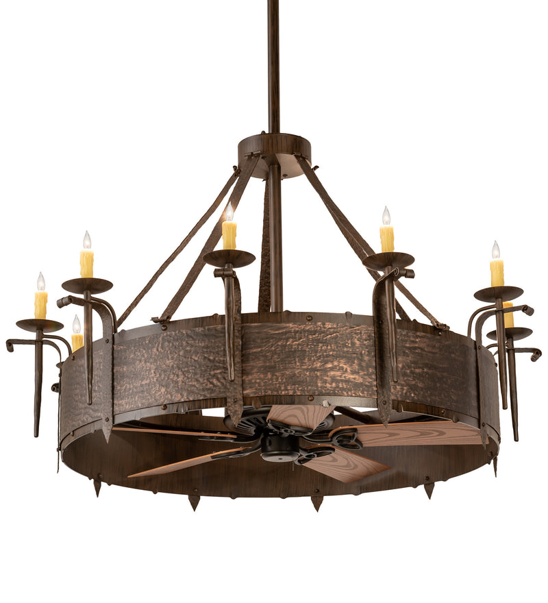 Meyda Tiffany 199196 Ten Light Chandel-Air, Classic Rust/Blackened Copper