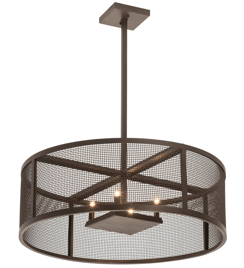 Meyda Tiffany 199480 Four Light Pendant, Bronze