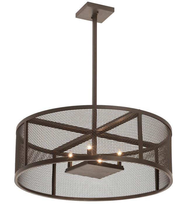 Meyda Tiffany 199480 Four Light Pendant, Bronze