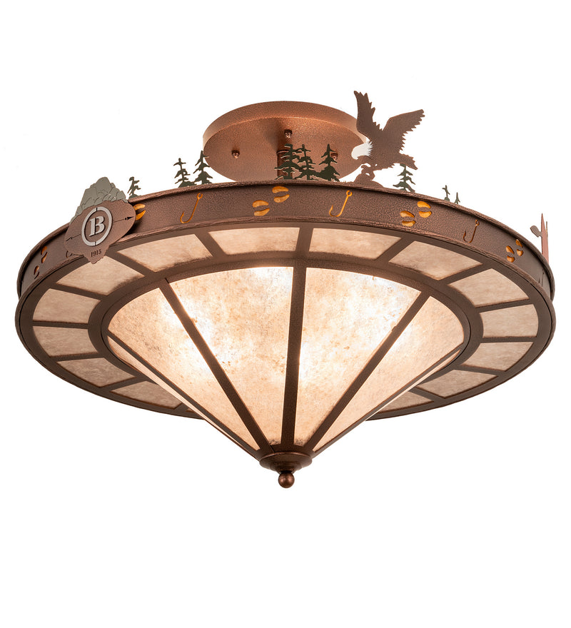 Meyda Tiffany 199541 Six Light Semi-Flushmount, New Copper Vein