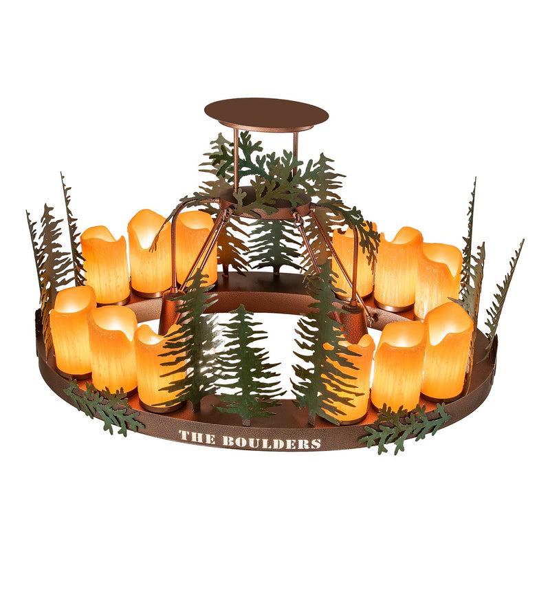 Meyda Tiffany 199566 12 Light Chandelier, New Copper Vein/Hand Paint