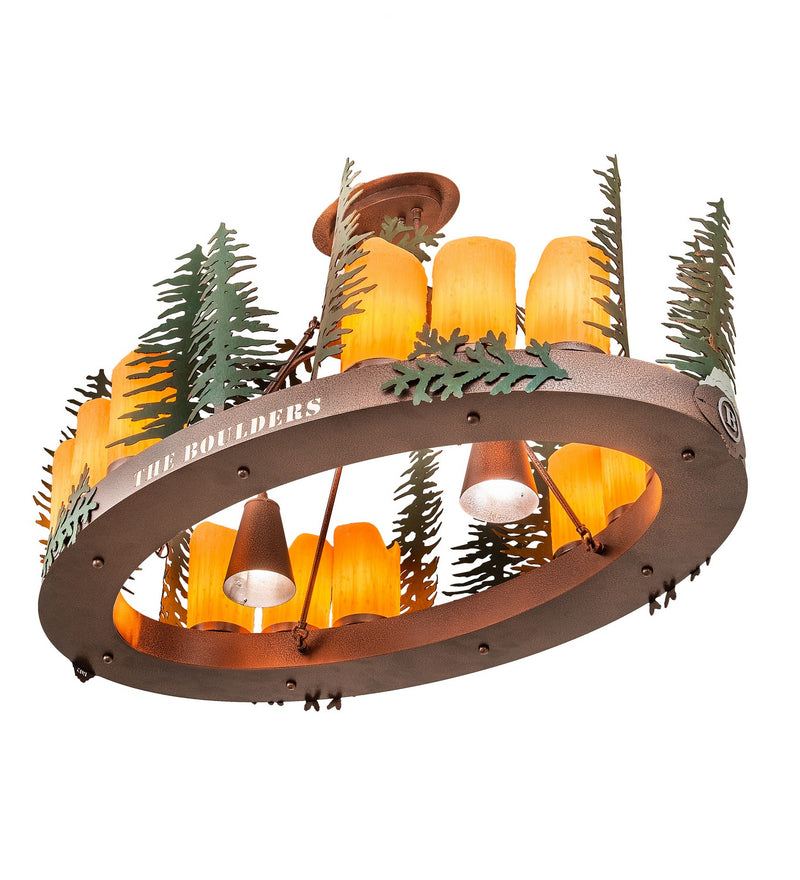 Meyda Tiffany 199566 12 Light Chandelier, New Copper Vein/Hand Paint