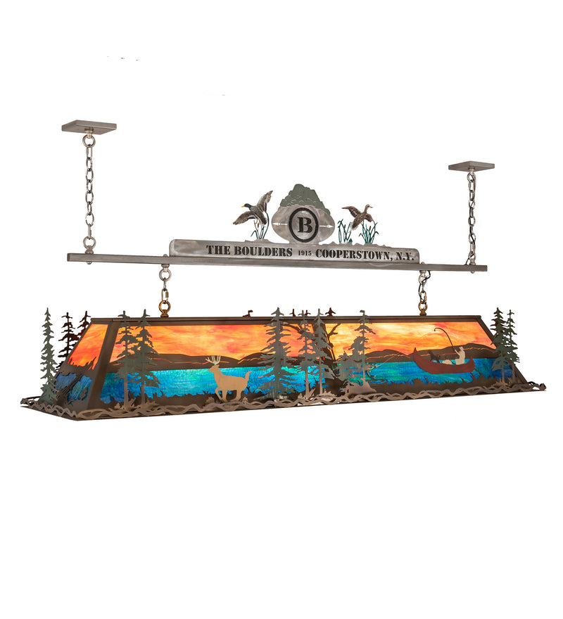 Meyda Tiffany 199702 Nine Light Pendant, Antique Copper/Raw Steel/Hand Paint