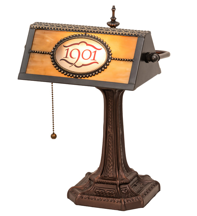 Meyda Tiffany 200026 One Light Banker's Lamp, Mahogany Bronze