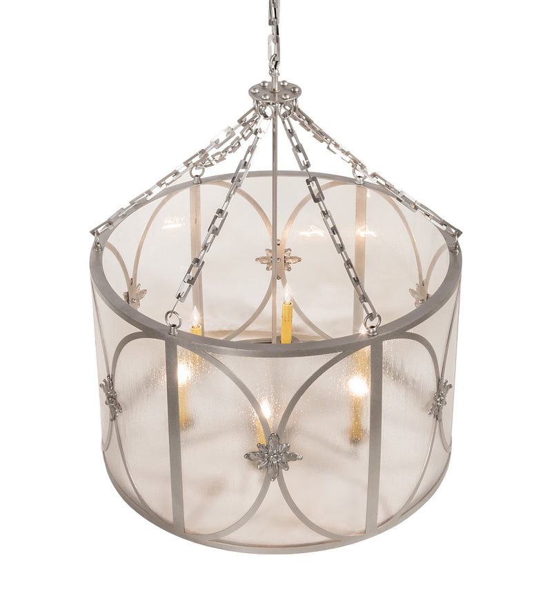 Meyda Tiffany 200430 Six Light Pendant, Light Sandstone