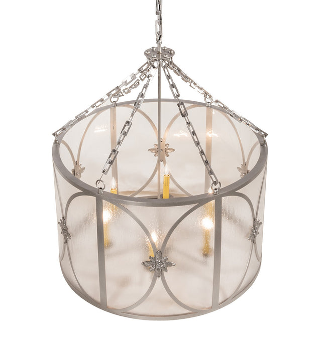 Meyda Tiffany 200430 Six Light Pendant, Light Sandstone