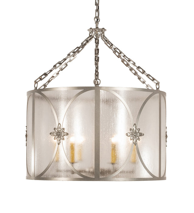 Meyda Tiffany 200430 Six Light Pendant, Light Sandstone