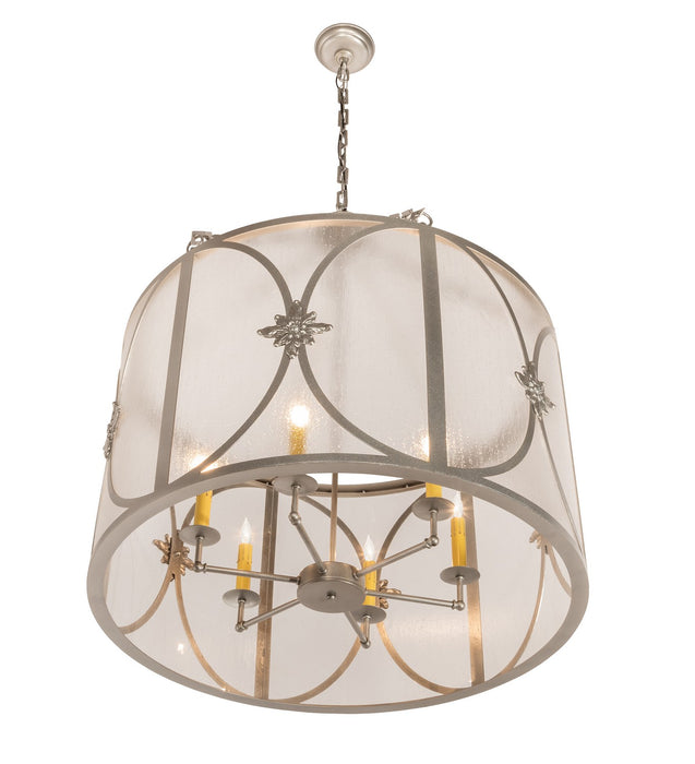 Meyda Tiffany 200430 Six Light Pendant, Light Sandstone
