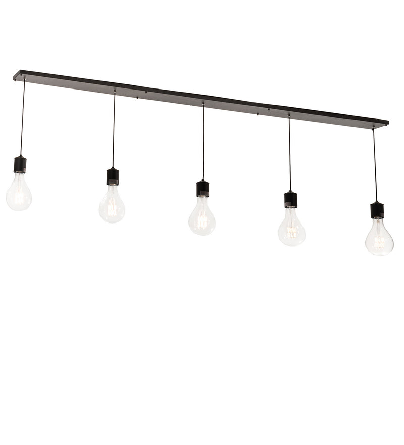 Meyda Tiffany 201061 LED Oblong Pendant, Wrought Iron