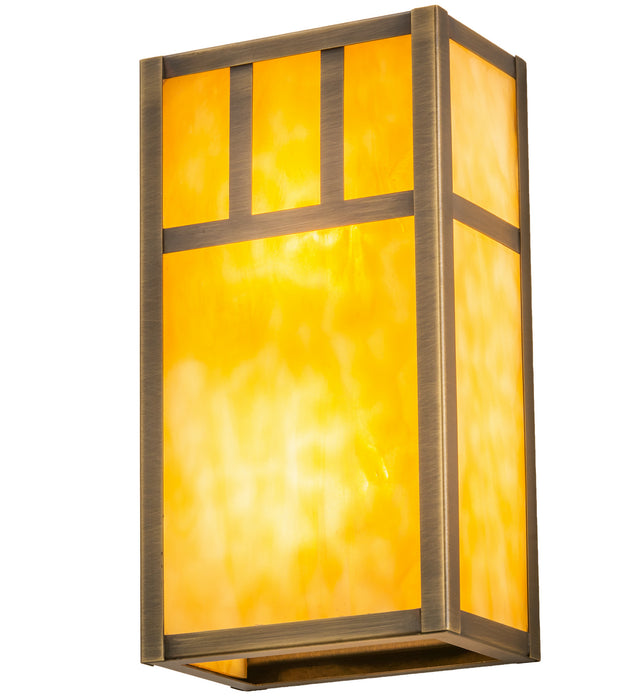 Meyda Tiffany 201300 Two Light Wall Sconce, Antique Brass