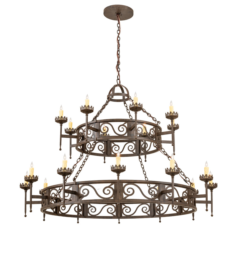 Meyda Tiffany 201849 20 Light Chandelier, Classic Rust