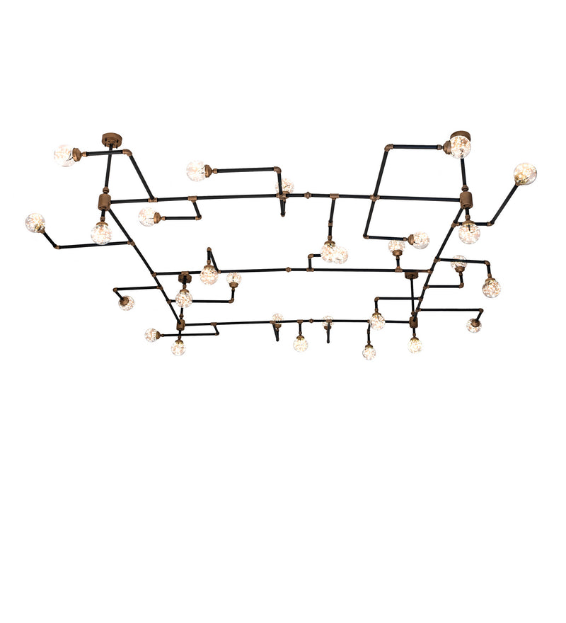 Meyda Tiffany 202059 LED Chandelier, Black & Gold