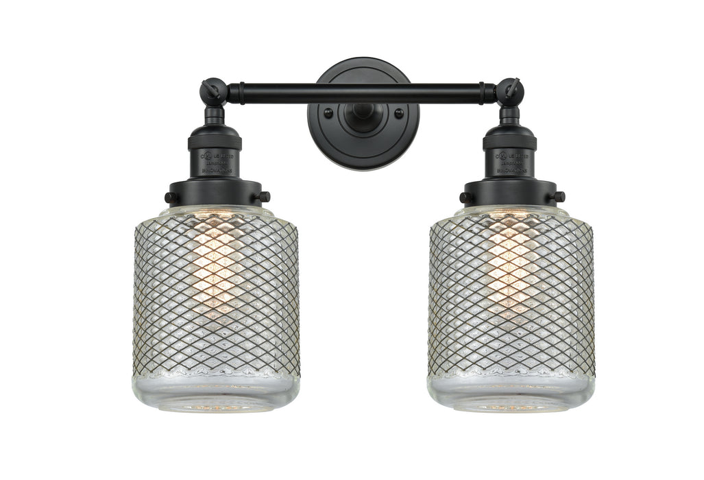 Innovations 208-BK-G262 Two Light Bath Vanity, Matte Black