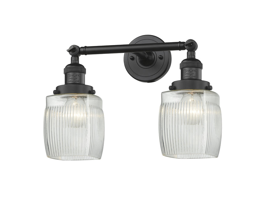 Innovations 208-BK-G302 Two Light Bath Vanity, Matte Black