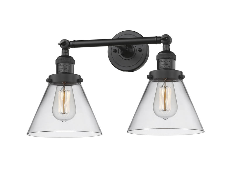 Innovations 208-BK-G42 Two Light Bath Vanity, Matte Black