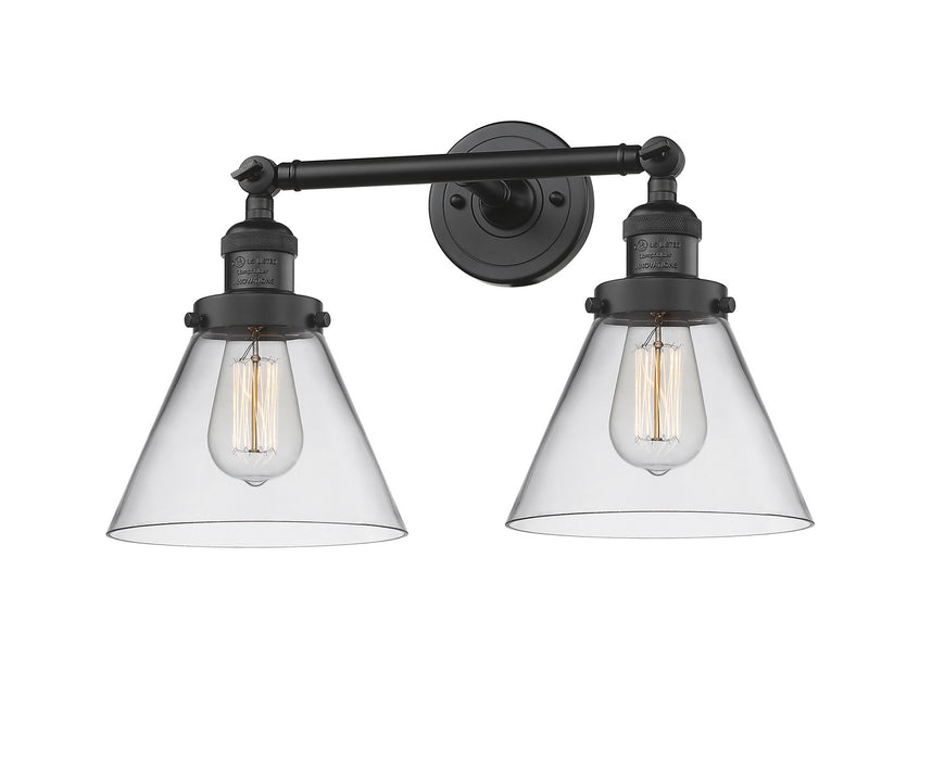 Innovations 208-BK-G42 Two Light Bath Vanity, Matte Black