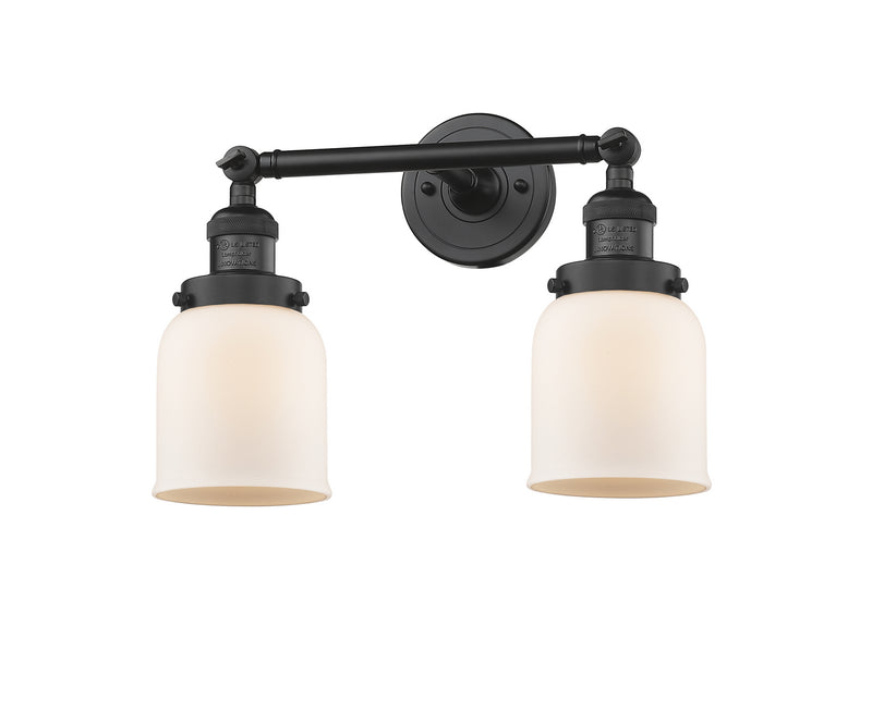 Innovations 208-BK-G51 Two Light Bath Vanity, Matte Black