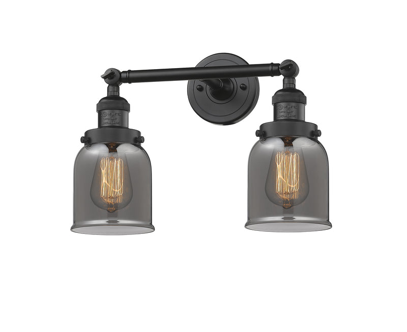 Innovations 208-BK-G53 Two Light Bath Vanity, Matte Black