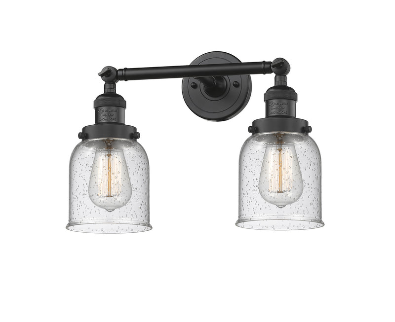 Innovations 208-BK-G54 Two Light Bath Vanity, Matte Black