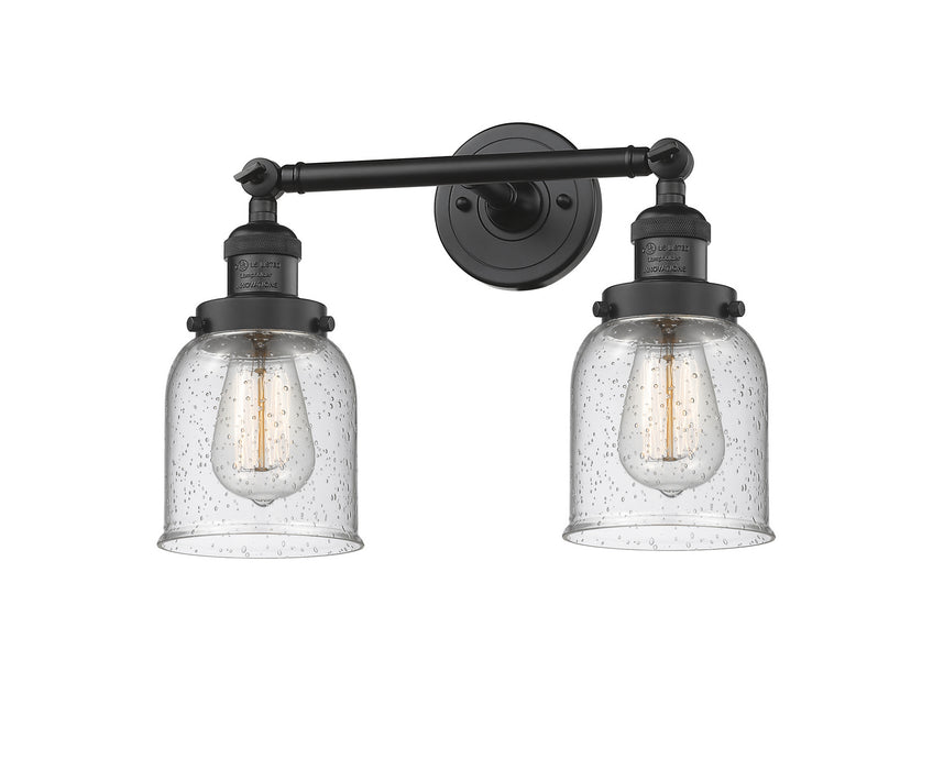 Innovations 208-BK-G54 Two Light Bath Vanity, Matte Black