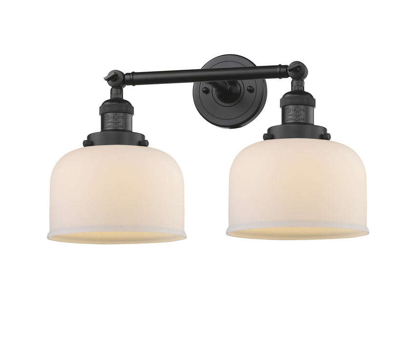 Innovations 208-BK-G71 Two Light Bath Vanity, Matte Black