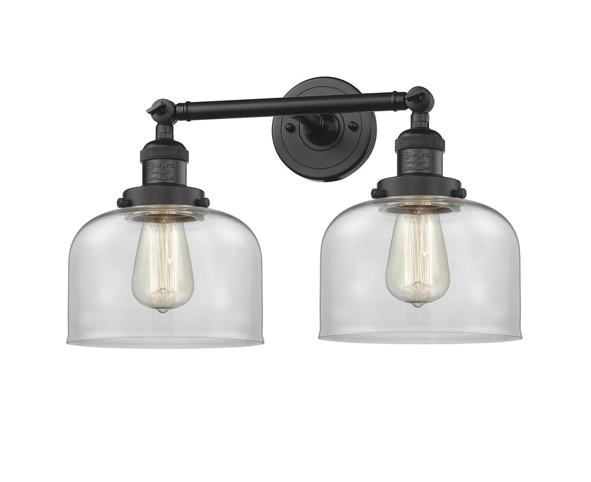 Innovations 208-BK-G72 Two Light Bath Vanity, Matte Black