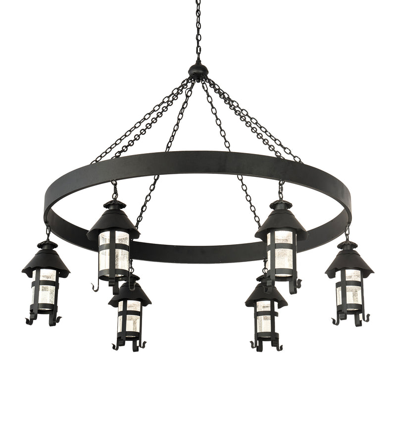 Meyda Tiffany 202211 Six Light Chandelier, Textured Black
