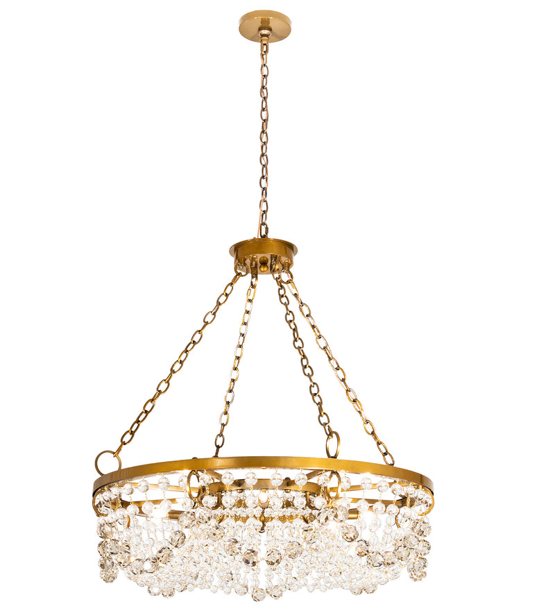 Meyda Tiffany 202518 Eight Light Chandelier, Transparent Gold