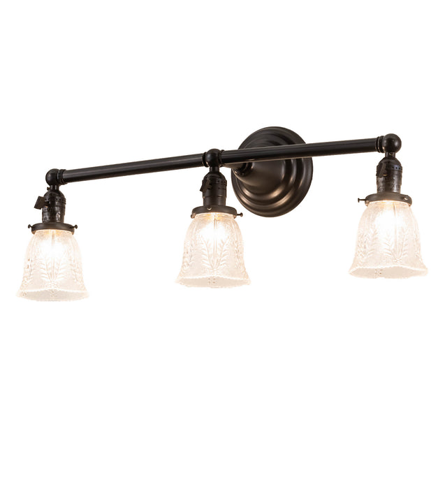 Meyda Tiffany 202784 Three Light Wall Sconce, Craftsman Brown