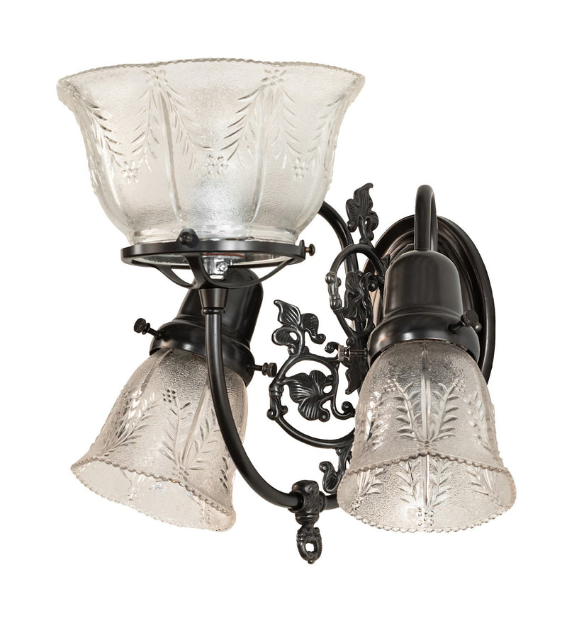 Meyda Tiffany 202831 Three Light Wall Sconce, Craftsman Brown