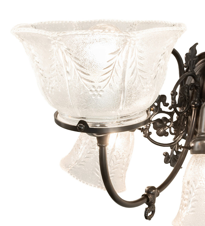 Meyda Tiffany 202831 Three Light Wall Sconce, Craftsman Brown