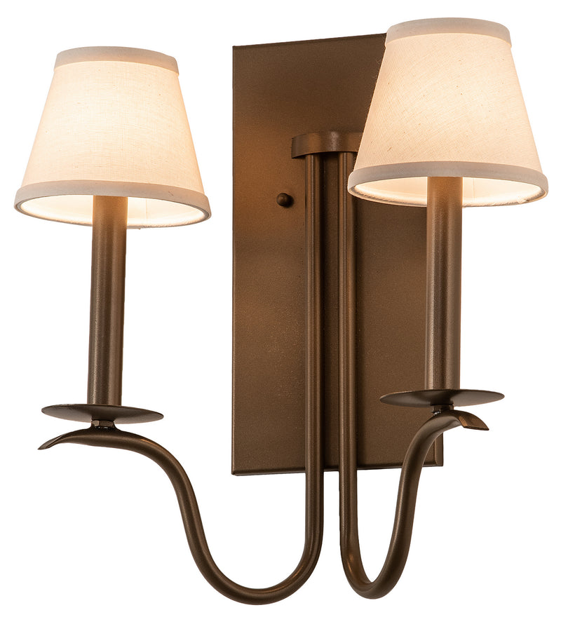 Meyda Tiffany 202978 Two Light Wall Sconce, Brown Metallic